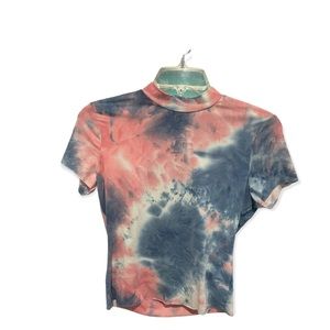 Pink, Blue, and White Tie-Dye Tee